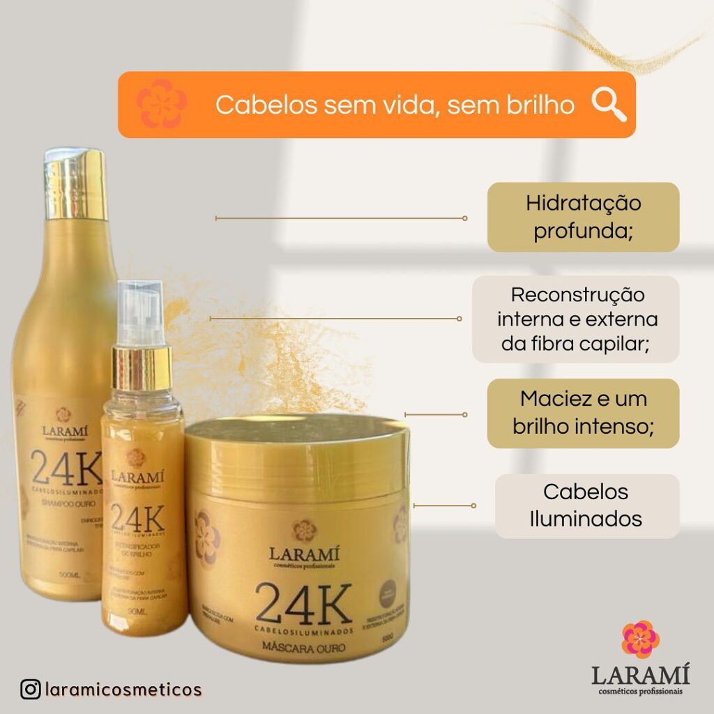 Linha Ouro 24K da Larami Cosméticos