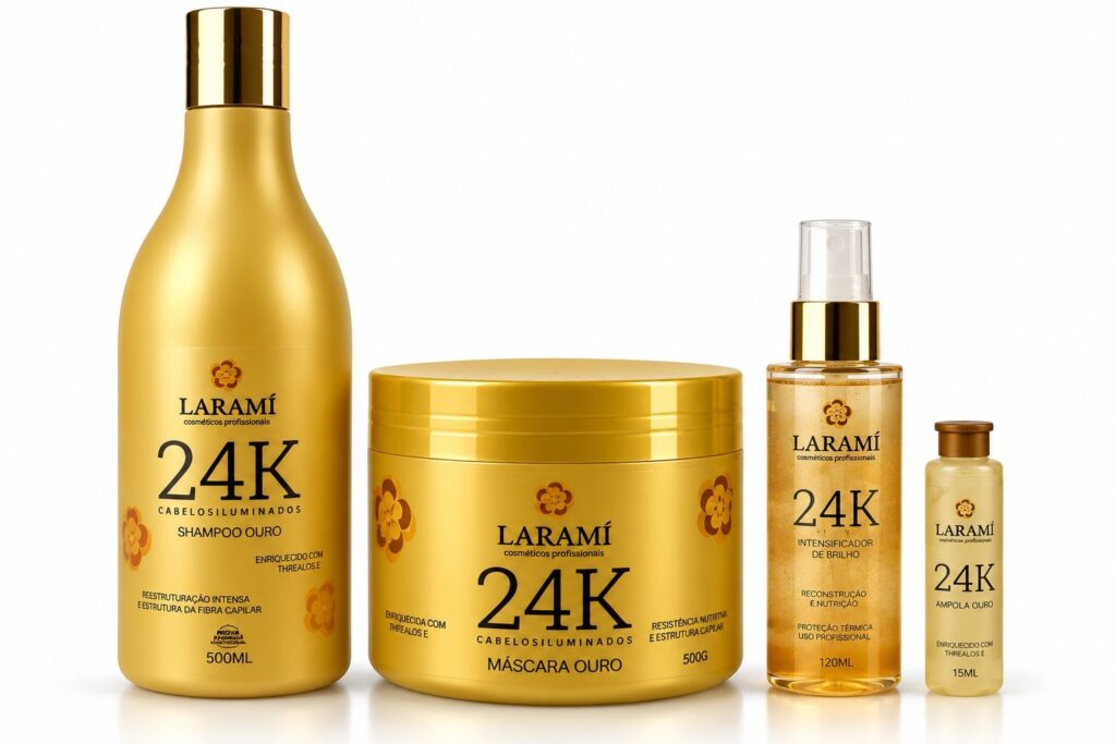 Linha Ouro 24K da Larami Cosméticos